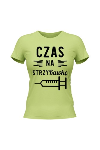 Koszulka damska Czas na strzyKawkę - limonka