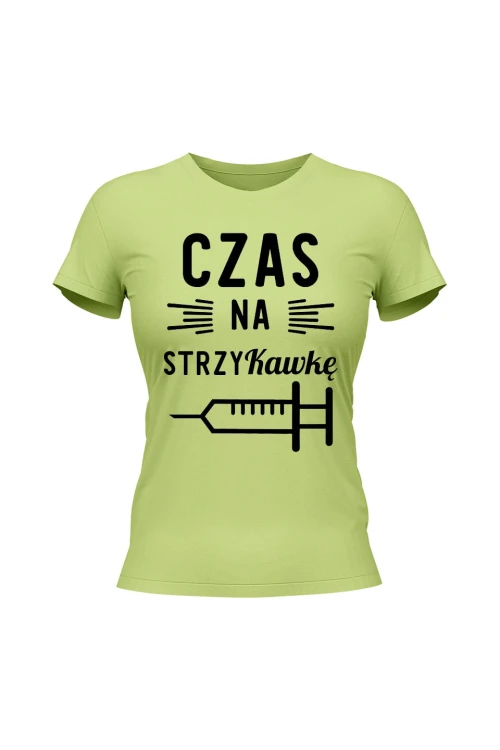 Koszulka damska Czas na strzyKawkę - limonka