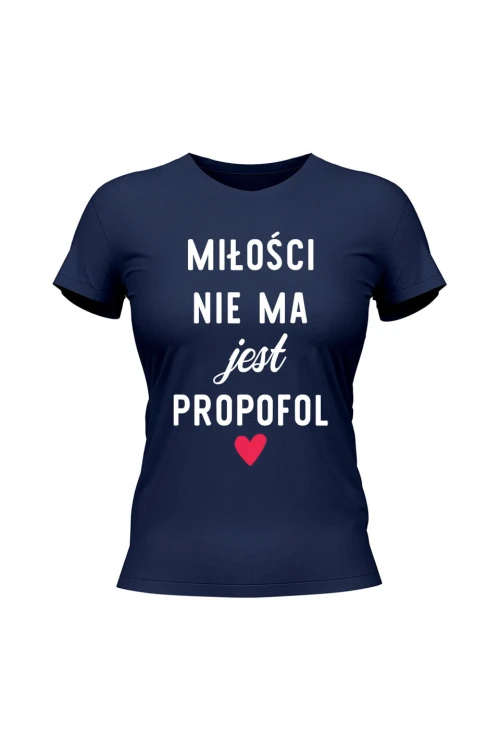 Koszulka damska Miłości nie ma jest - granatowa