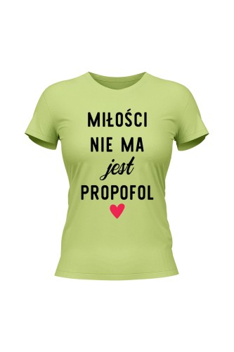 Koszulka damska Miłości nie ma jest - limonka