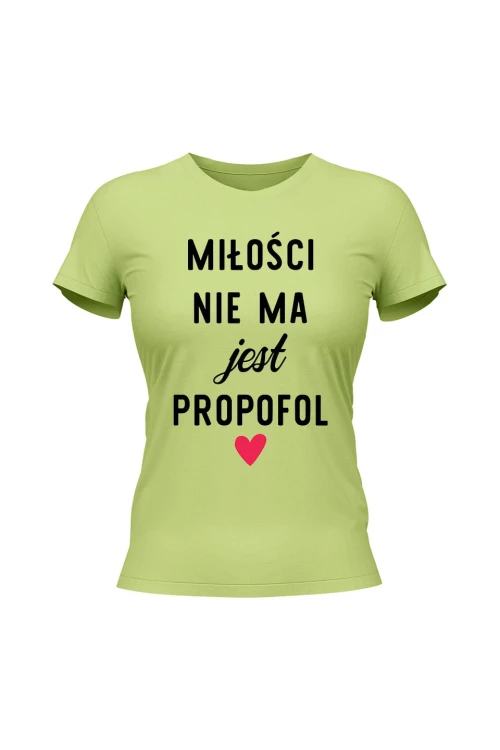 Koszulka damska Miłości nie ma jest - limonka