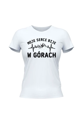 Koszulka damska Moje serce bije w górach