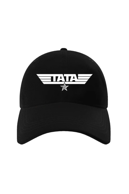 Czapka z daszkiem Tata Militarny Styl - czarna