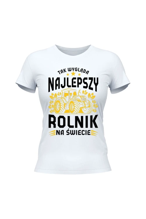 Koszulka damska Najlepszy rolnik na świecie - biała