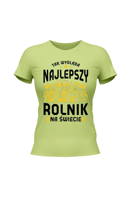 Koszulka damska Najlepszy rolnik na świecie - limonka