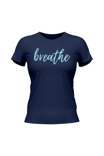 Koszulka damska Breathe - granatowa