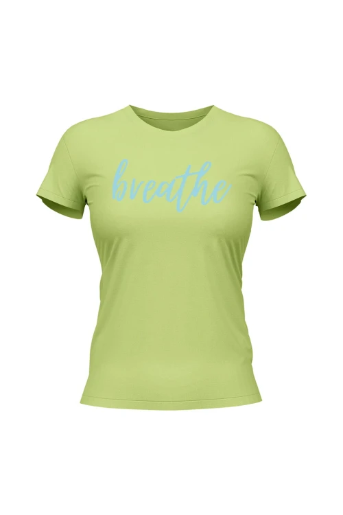 Koszulka damska Breathe - limonka