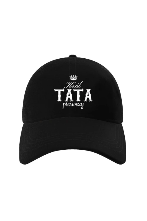 Czapka z daszkiem Król Tata Pierwszy - czarna