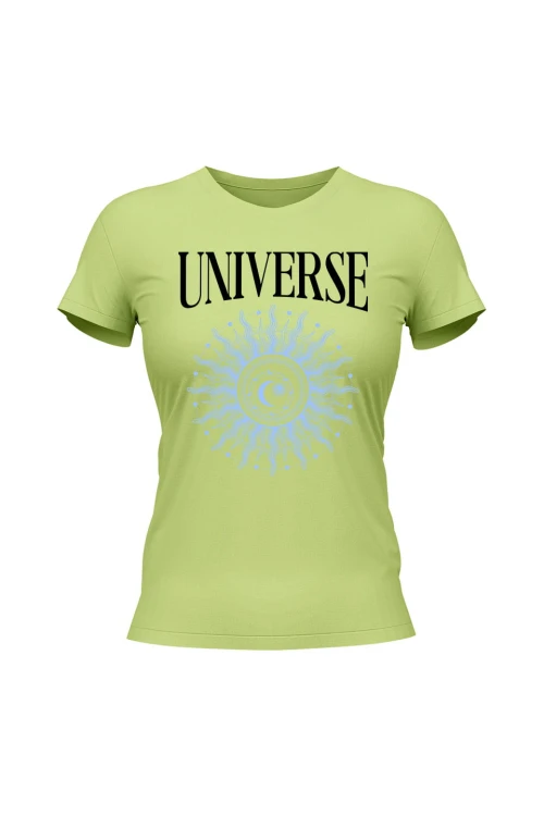 Koszulka damska Universe - limonka