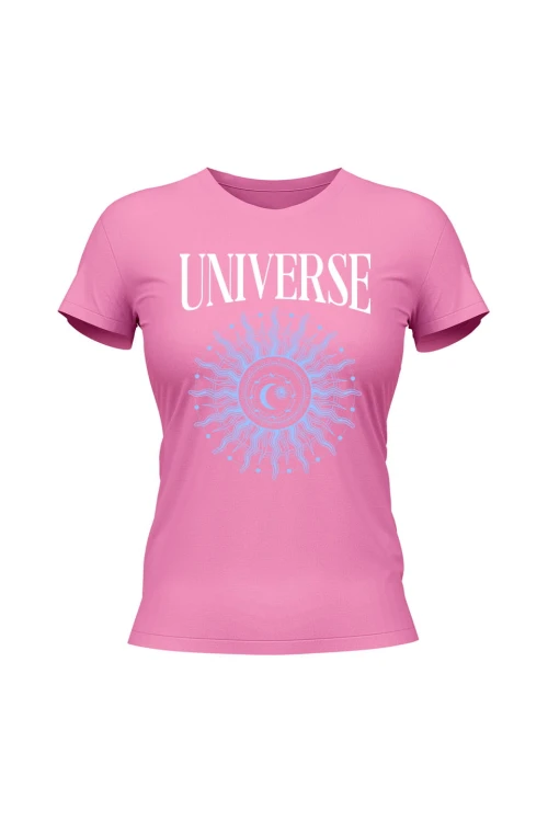 Koszulka damska Universe - różowa
