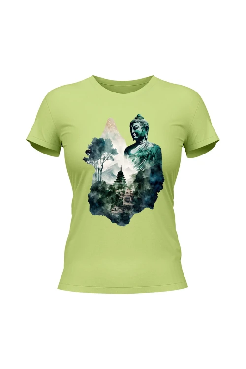 Koszulka damska Buddyzm - limonka