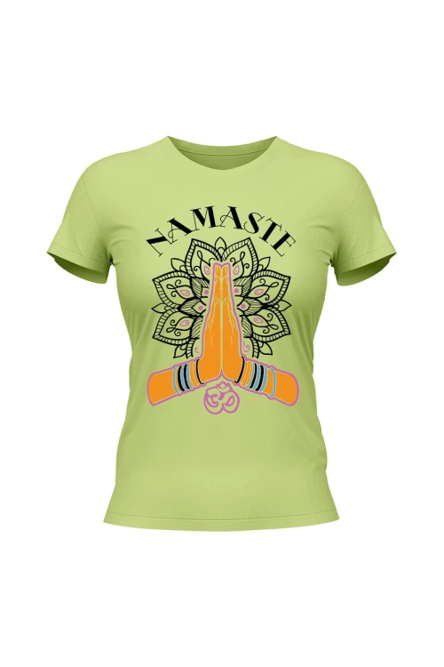 Koszulka damska Namaste - limonka