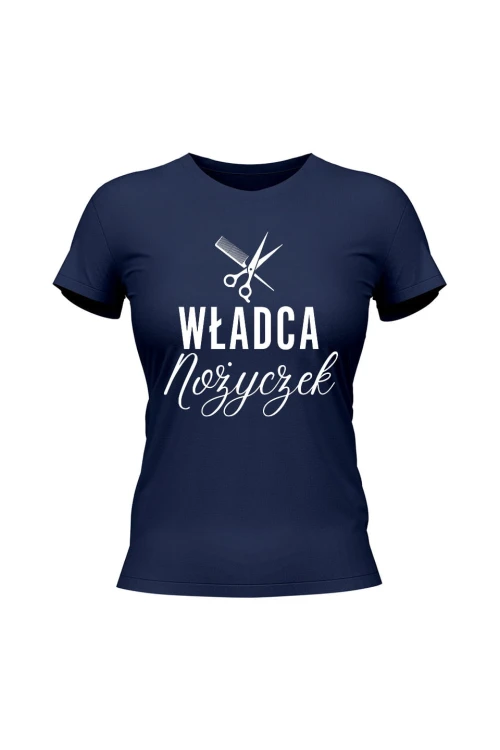 Koszulka damska Władca nożyczek - granatowa