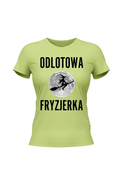 Koszulka damska Odlotowa Fryzjerka - limonka
