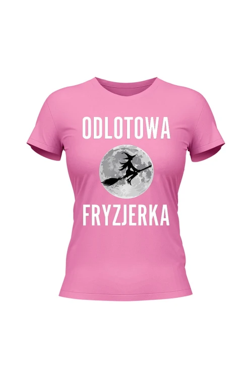 Koszulka damska Odlotowa Fryzjerka - różowa