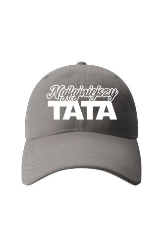 Czapka z daszkiem Najfajniejszy Tata - szara
