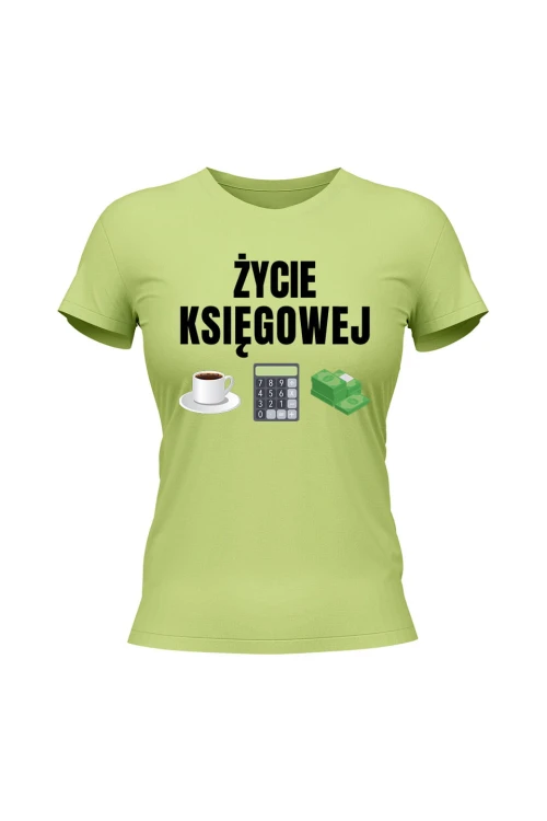 Koszulka damska Życie księgowej - limonka