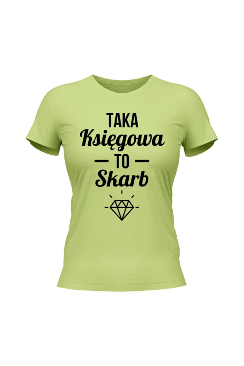 Koszulka damska Taka księgowa to skarb - limonka